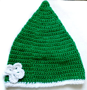 Womens Hat Crochet - Green Pixie Beanie - St. Patricks Day Womens Hat - Fairy Lovers Gift