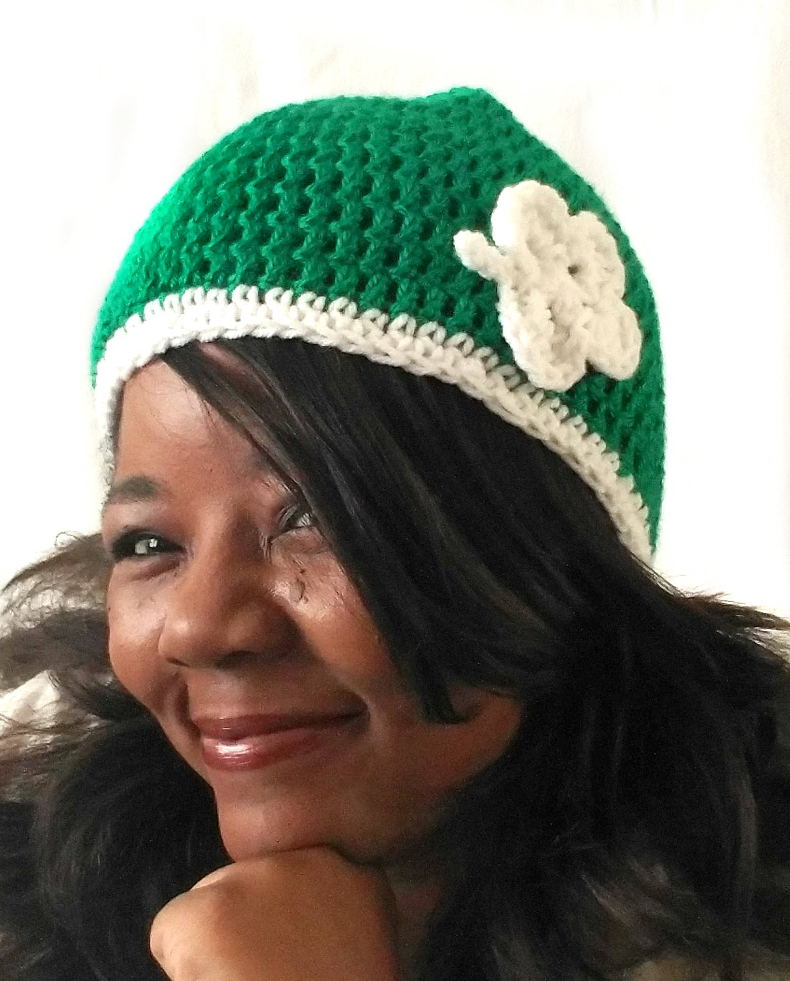Womens Hat Crochet - Green Pixie Beanie - St. Patricks Day Womens Hat - Fairy Lovers Gift