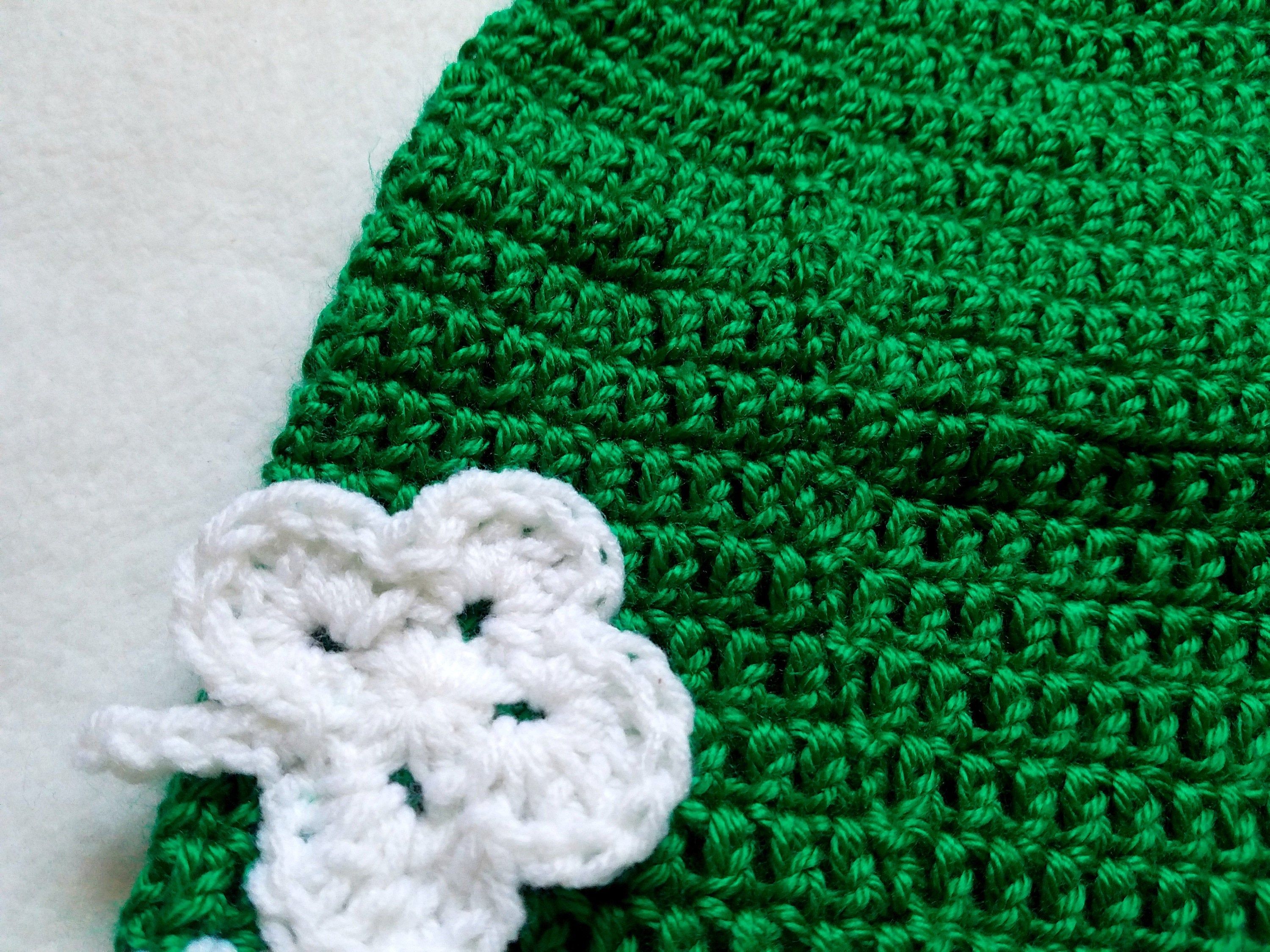 Womens Hat Crochet - Green Pixie Beanie - St. Patricks Day Womens Hat - Fairy Lovers Gift