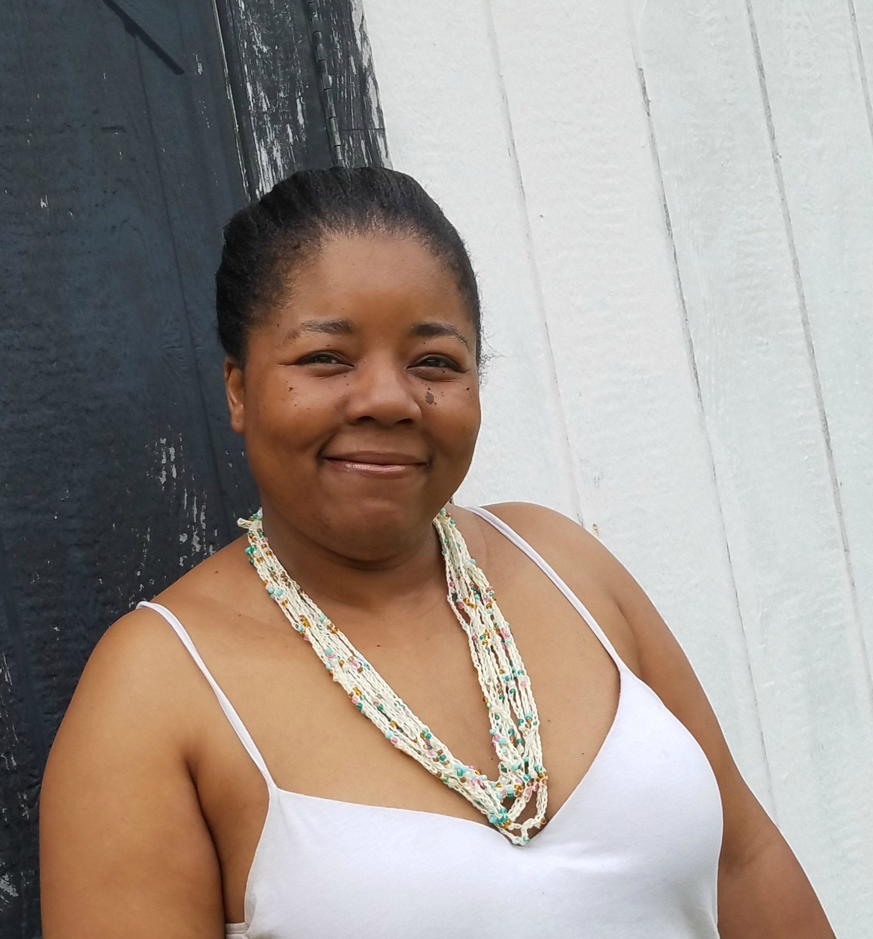 Crochet Layered Chain Necklace - Beaded Crochet Jewelry