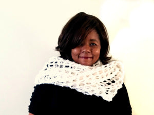 Crochet Triangle Shawl Wrap - Womens Fashion Scarf - Bridal Coverup - Gift for Bridal Party - Ladies Fashion Shawl