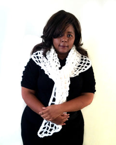 Crochet Triangle Shawl Wrap - Womens Fashion Scarf - Bridal Coverup - Gift for Bridal Party - Ladies Fashion Shawl