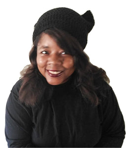 Crochet Cat Hat - Animal Ears Hat -  Cat Beanie - Women's Cat Hat  - Cat Lover Gift - Cat Costume Hat -  Winter Hat - Cute Beanie Hat