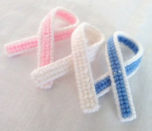 Cancer Awareness Ribbon Pins - Plastic Canvas Ribbons