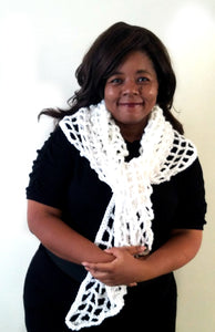 Crochet Triangle Shawl Wrap - Womens Fashion Scarf - Bridal Coverup - Gift for Bridal Party - Ladies Fashion Shawl