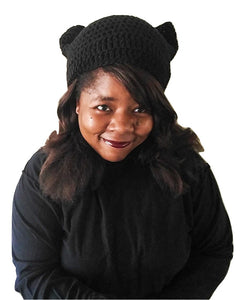 Crochet Cat Hat - Animal Ears Hat -  Cat Beanie - Women's Cat Hat  - Cat Lover Gift - Cat Costume Hat -  Winter Hat - Cute Beanie Hat