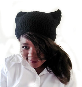 Crochet Cat Hat - Animal Ears Hat -  Cat Beanie - Women's Cat Hat  - Cat Lover Gift - Cat Costume Hat -  Winter Hat - Cute Beanie Hat