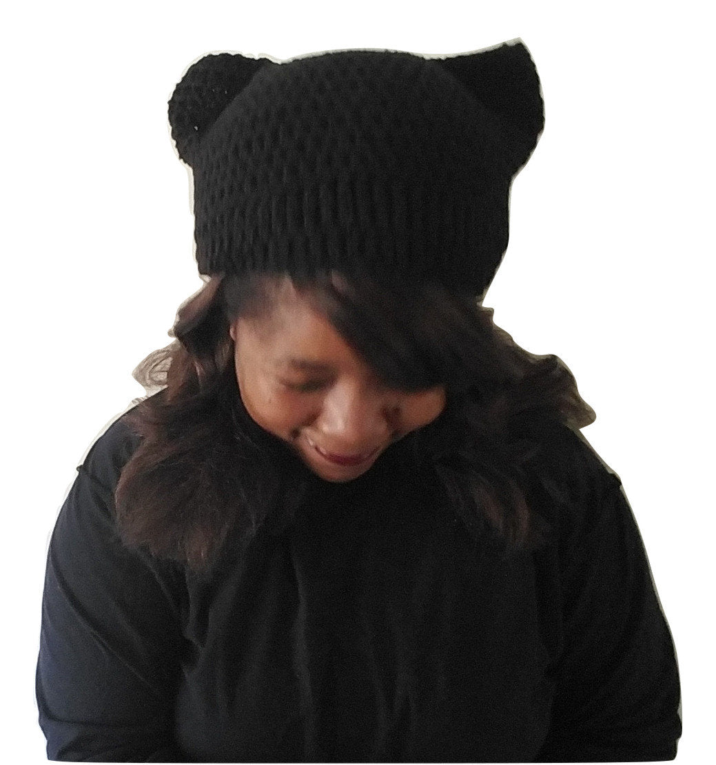 Crochet Cat Hat - Animal Ears Hat -  Cat Beanie - Women's Cat Hat  - Cat Lover Gift - Cat Costume Hat -  Winter Hat - Cute Beanie Hat