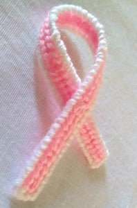 Cancer Awareness Ribbon Pins - Plastic Canvas Ribbons