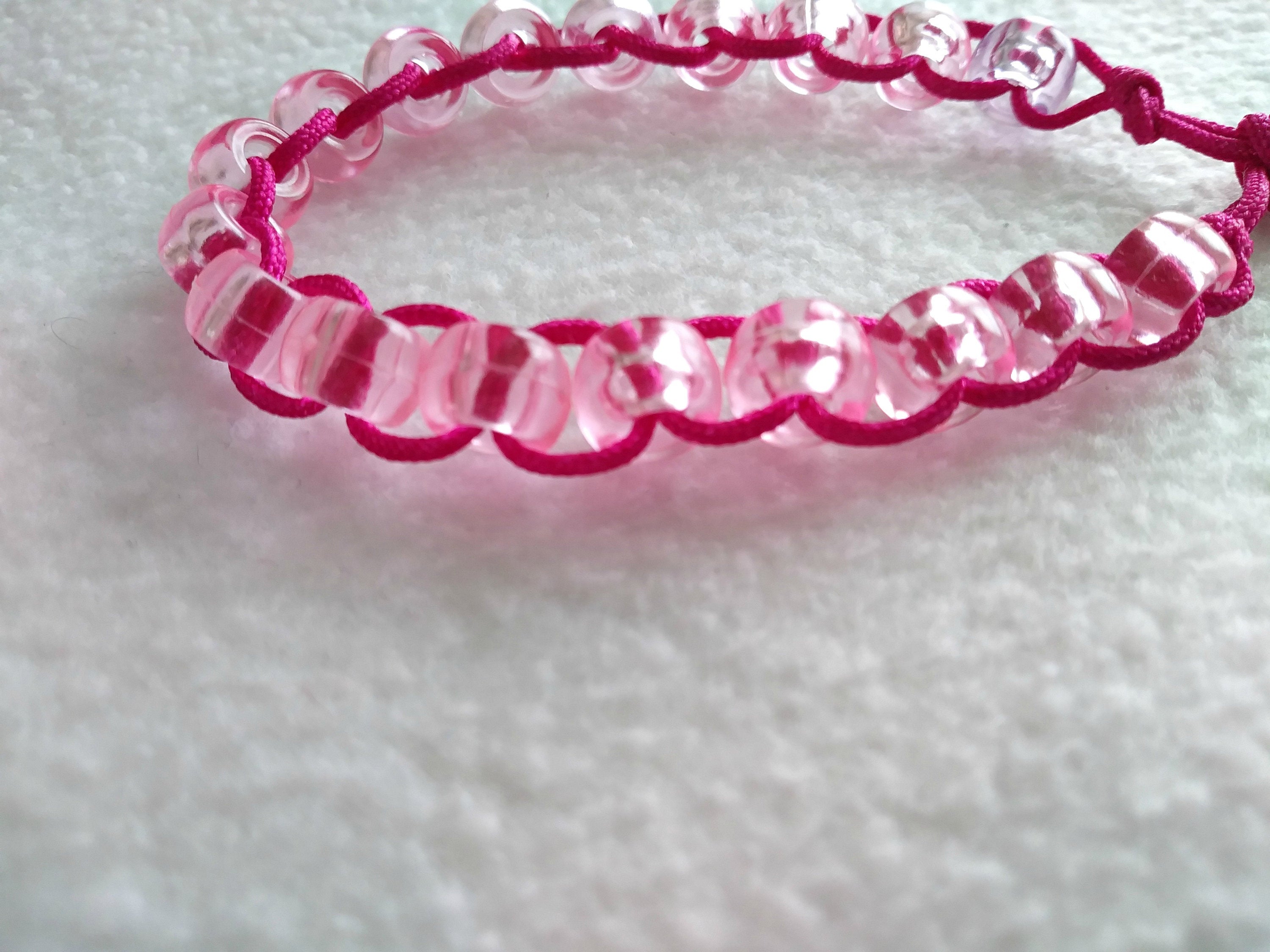 Best Friend Bracelet - Best Friend Jewelry - Pony Bead Bracelet - Bracelet for Women - VSCO Bracelet - Macrame Jewelry - Boho Bracelet