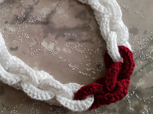 Crochet Chain Necklace - Link Fashion Necklace - Crochet Statement Jewelry - Fiber Jewelry - Chunky Chain Necklace