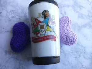 OES Stainless Steel Tumbler - White Glitter Tumbler - Organizational Cup - Order of the Eastern Star Paraphenalia