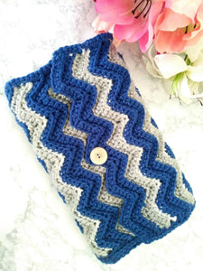 Crochet Bag - Crochet Purse -  Makeup Artist Supply Bag - 50th Birthday Gift for Women - Mothers Day Gifts - Womens Wallet Small