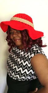 Sun Hat - Crochet Floppy Sun Hat - Wide Brim Spring Hat - Casual Church Hat - Gift for Sun Lover