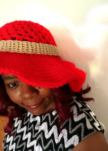 Sun Hat - Crochet Floppy Sun Hat - Wide Brim Spring Hat - Casual Church Hat - Gift for Sun Lover