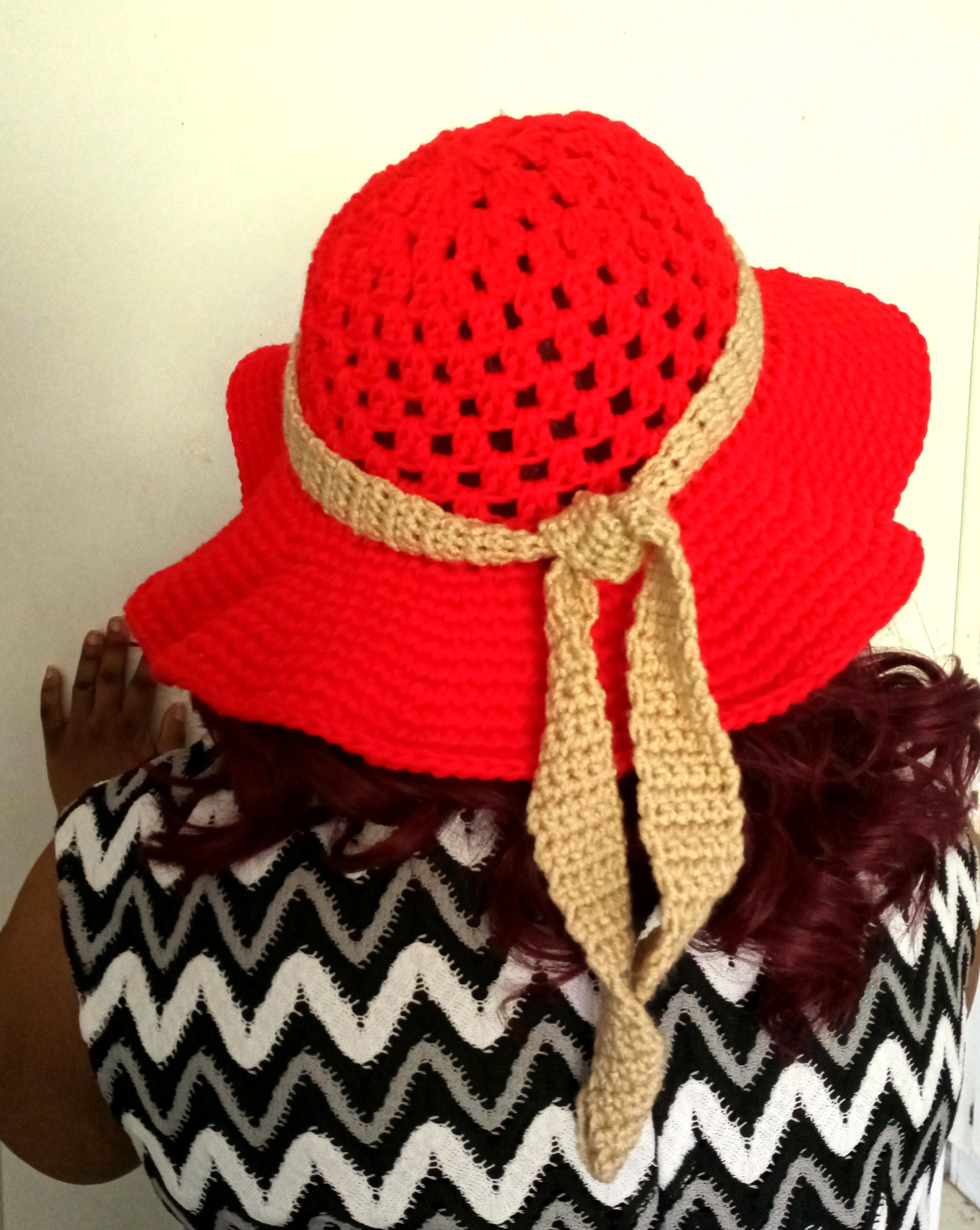 Sun Hat - Crochet Floppy Sun Hat - Wide Brim Spring Hat - Casual Church Hat - Gift for Sun Lover