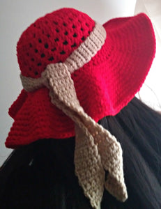 Sun Hat - Crochet Floppy Sun Hat - Wide Brim Spring Hat - Casual Church Hat - Gift for Sun Lover